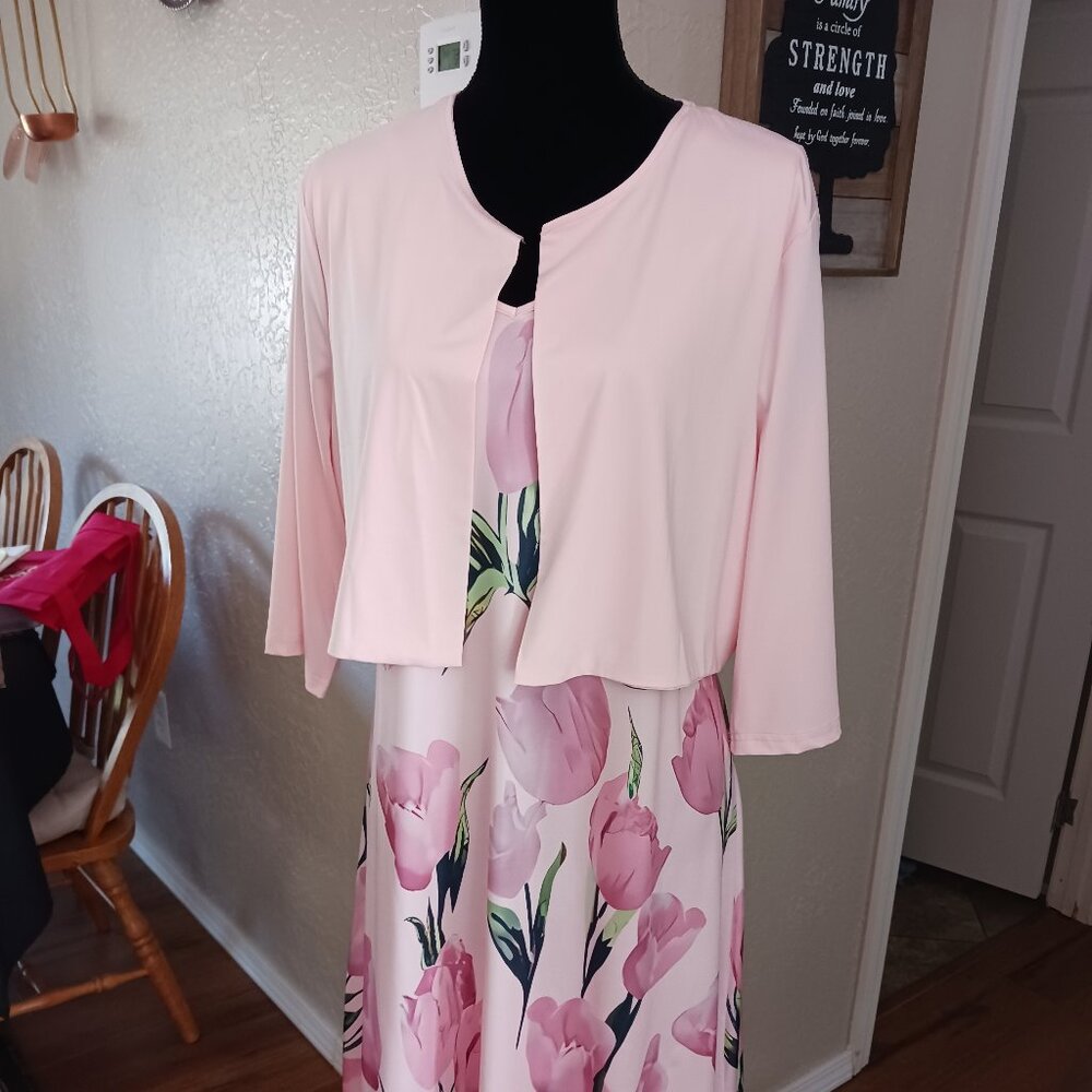 Womens pink floral dress